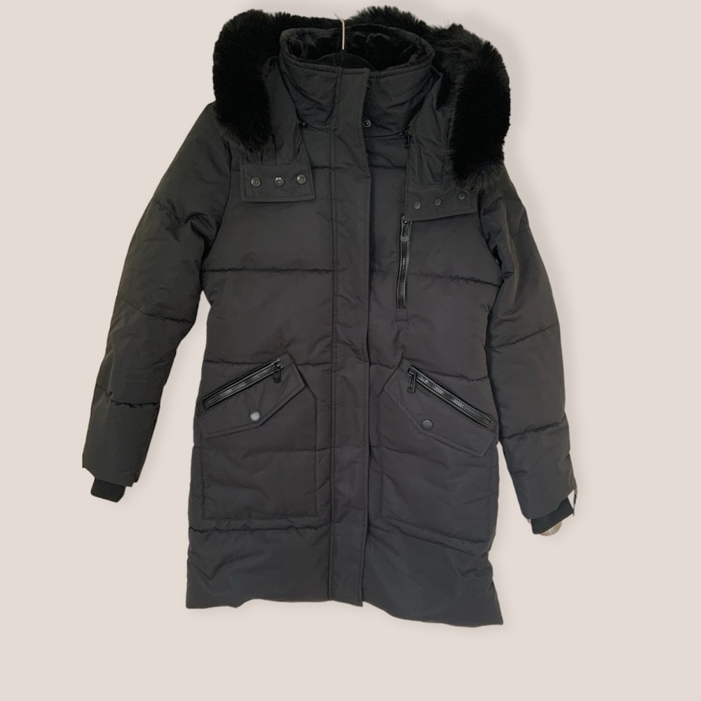 NOIZE Hannah Faux Fur Trim Hooded Parka